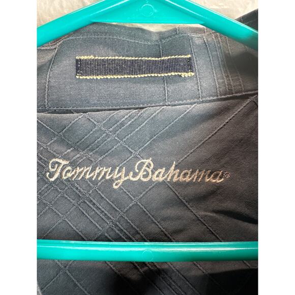 Tommy Bahama Shirt Mens Gray 100% Silk Long Sleeve Embroidered Geometric Size XL - Picture 3 of 5